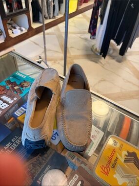 BOSS Men’s Suede Loafers in Light Beige
